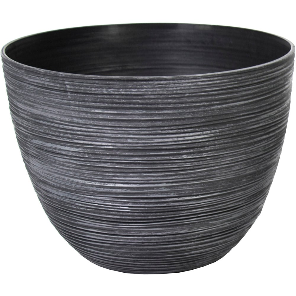 Dark Grey Ring Garden Planter - 19cm Image
