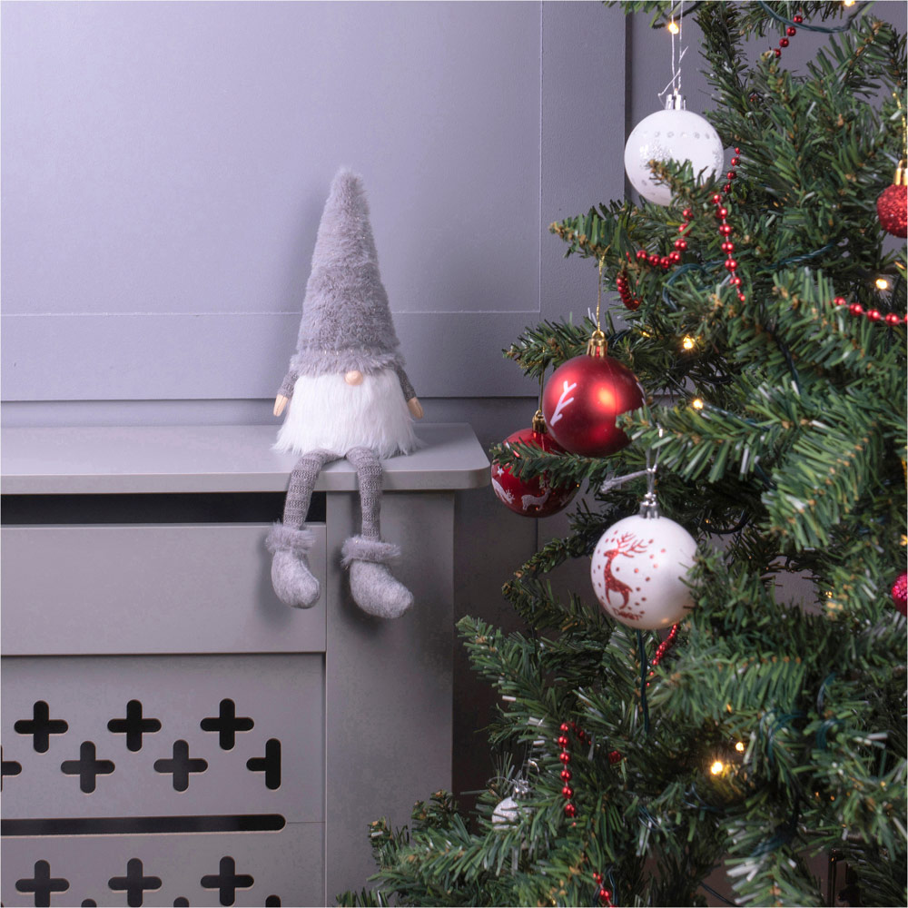 St Helens Grey Long Legged Christmas Gonk Decoration Image 2