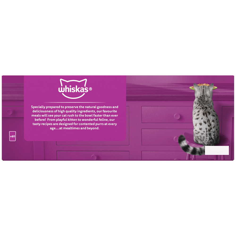Whiskas Adult Wet Cat Food Pouches Mixed Menu Selection in Jelly 40 x 85g Image 5