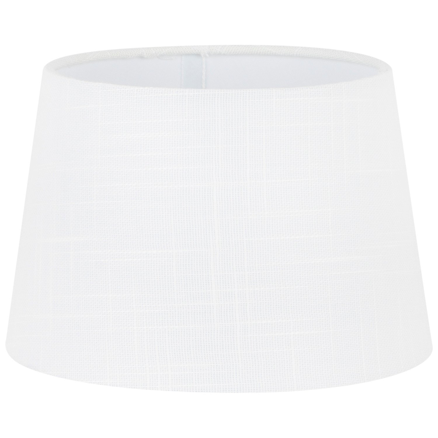 White Linen Textured Small Lamp Shade Image 1