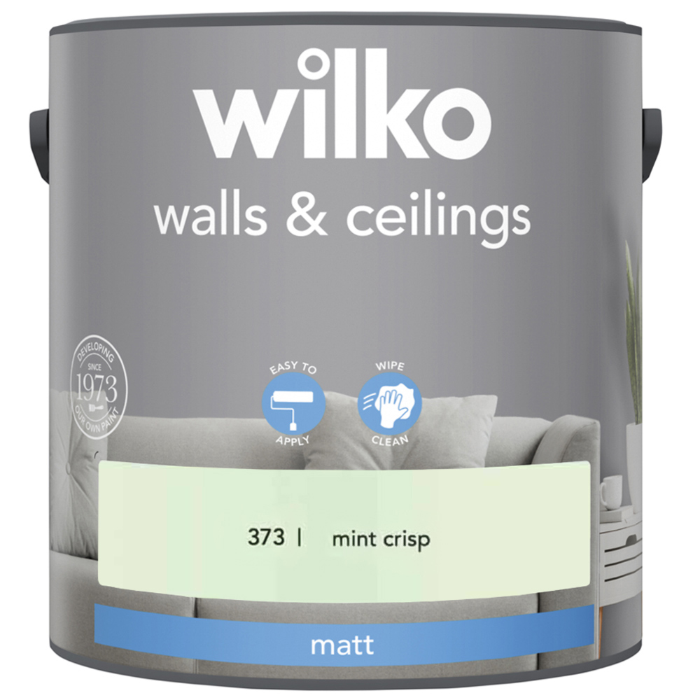 Wilko Walls & Ceilings Mint Crisp Matt Emulsion Paint 2.5L Image 2