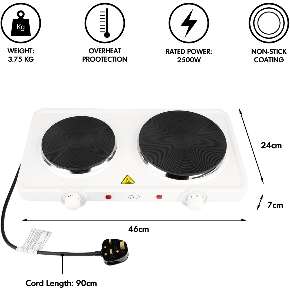 Quest Electric Double Hot Plate 2500W Image 5