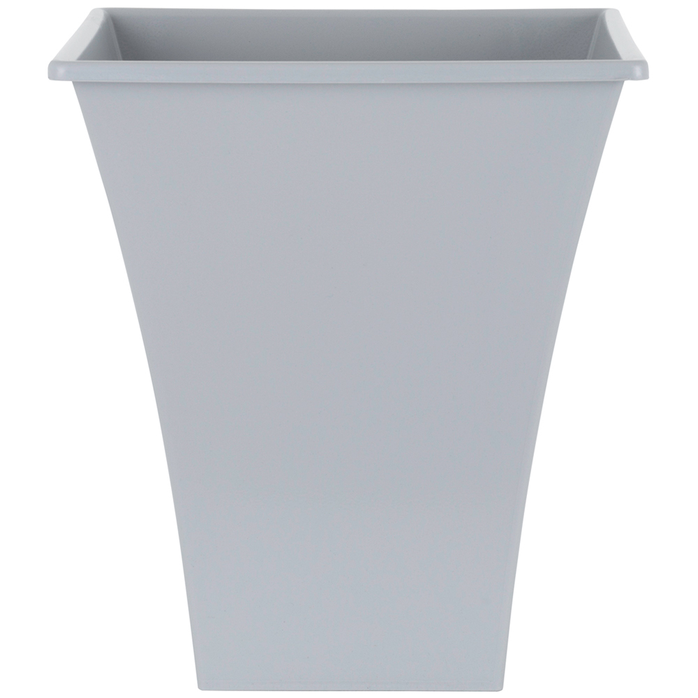Wham Metallica Cement Grey Recycled Plastic Square Planter 28cm 4 Pack Image 3
