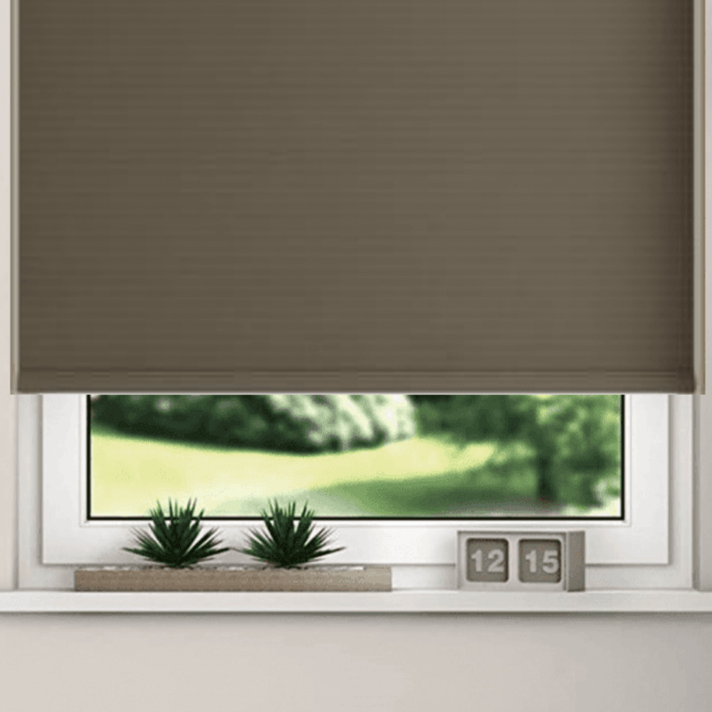 New EdgeBlinds Thermal Blackout Roller Blinds Chocolate 90cm Image 3