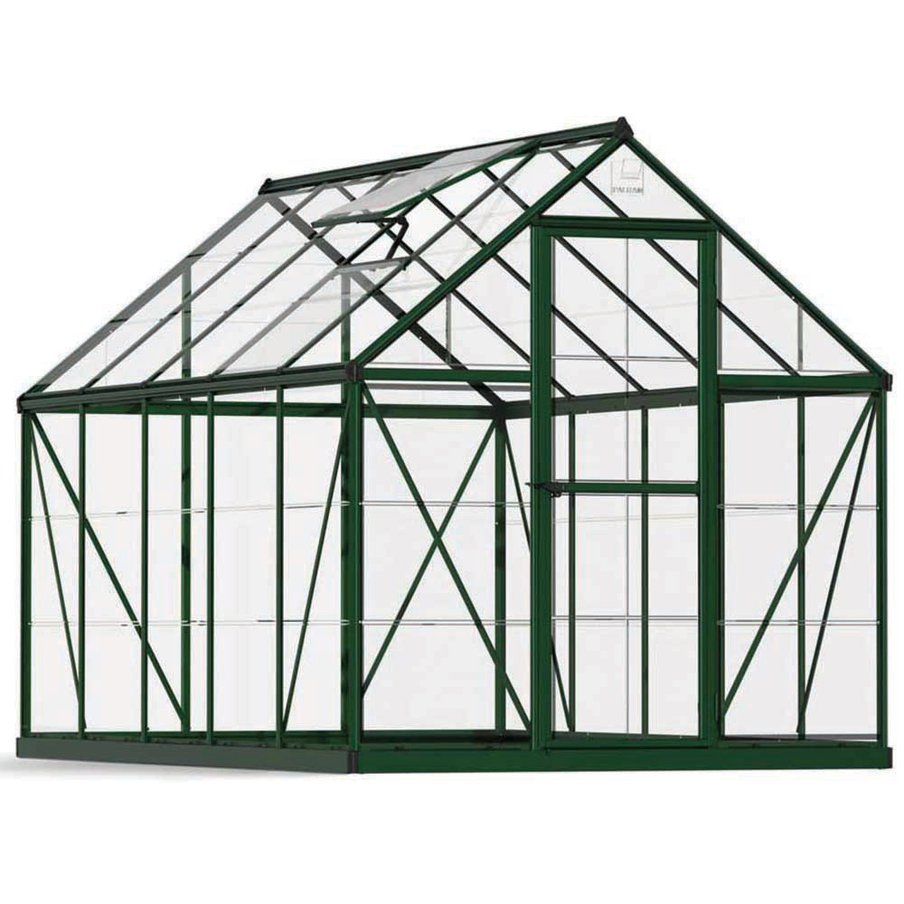 Palram Canopia Harmony Green Polycarbonate 6 x 10ft Greenhouse Image 1