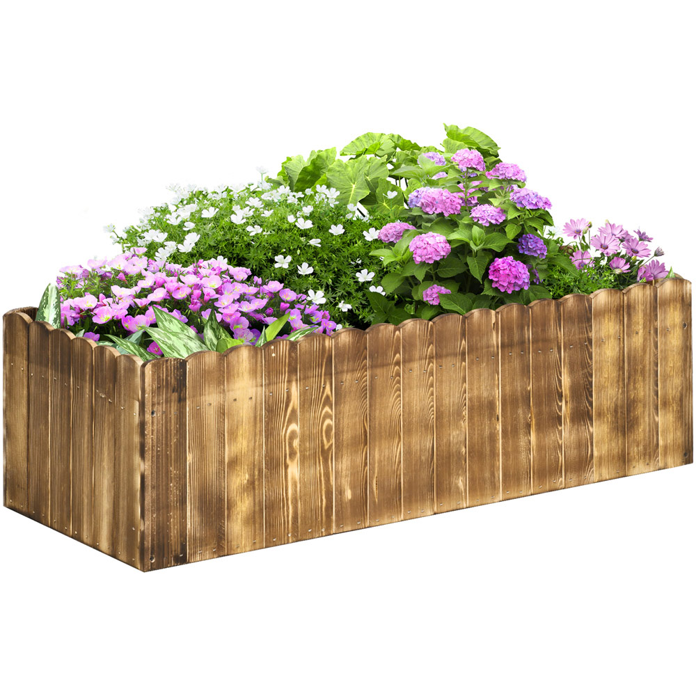 Outsunny Wooden Indoor and Outdoor Plant Pot Image 1