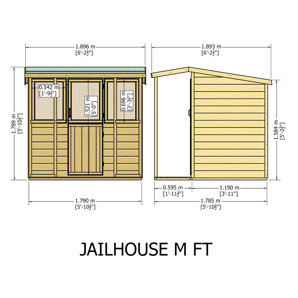 Shire Jailhouse Shiplap Playhouse 6 x 4ft Image 5