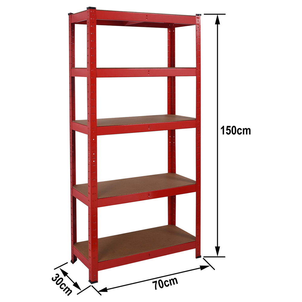 House of Home 5-Tier Red Heavy Duty Shelf Image 5