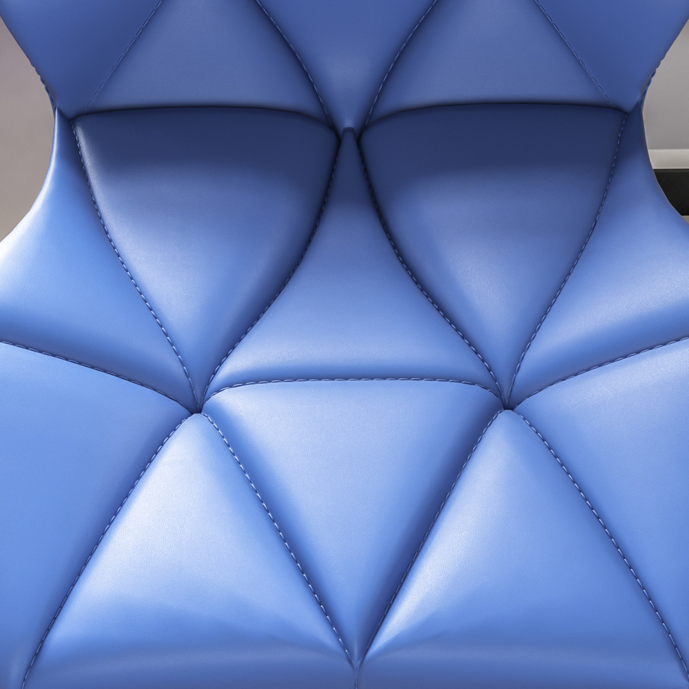 Vida Designs Geo Blue PU Faux Leather Swivel Office Chair Image 5