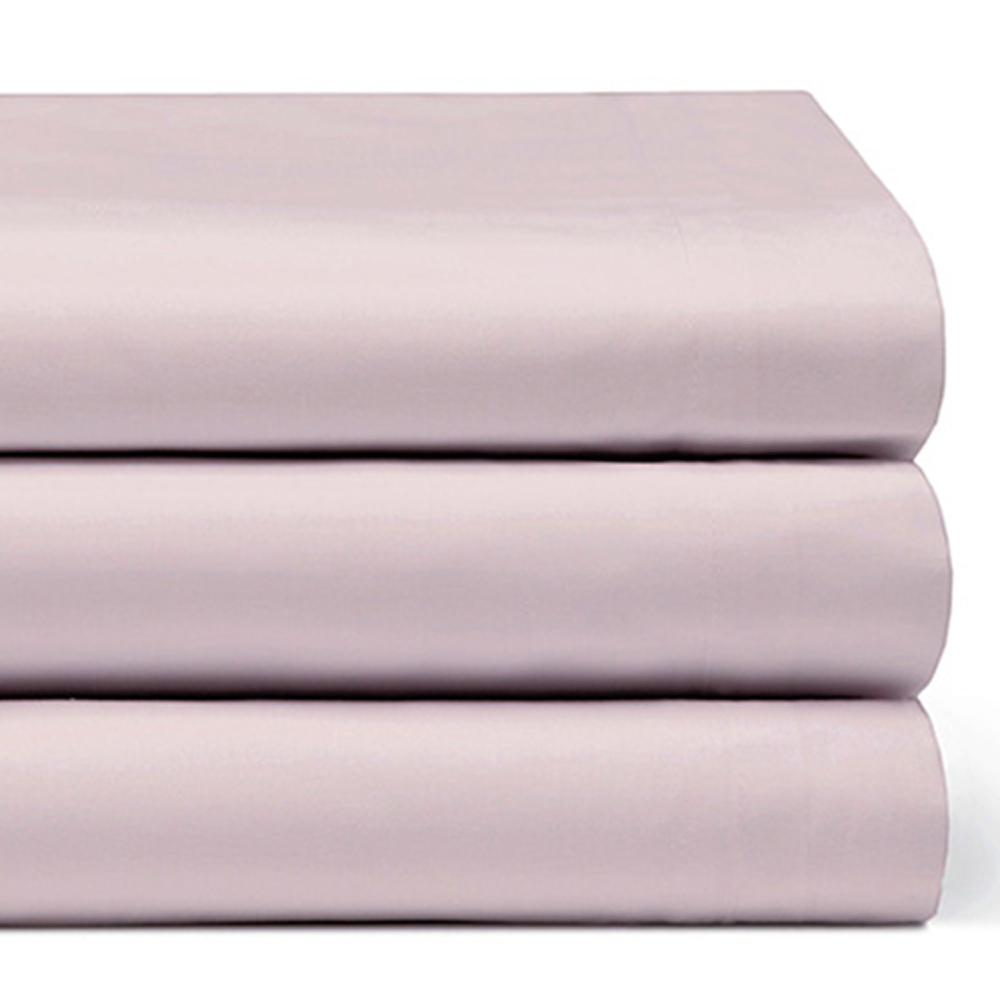 Serene Super King Powder Pink Flat Bed Sheet Image 2