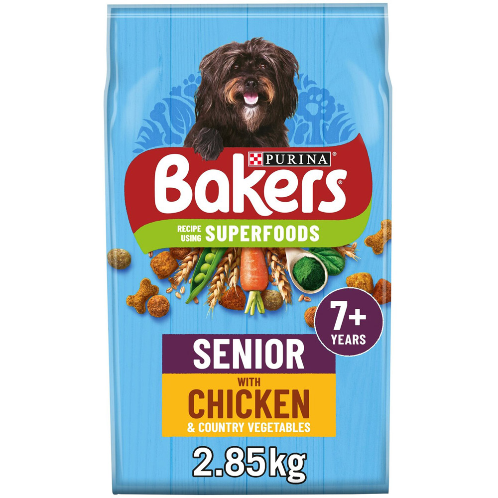 Purina Bakers Chicken and Vegetables Senior Dry Dog Food 2.85kg Image 1