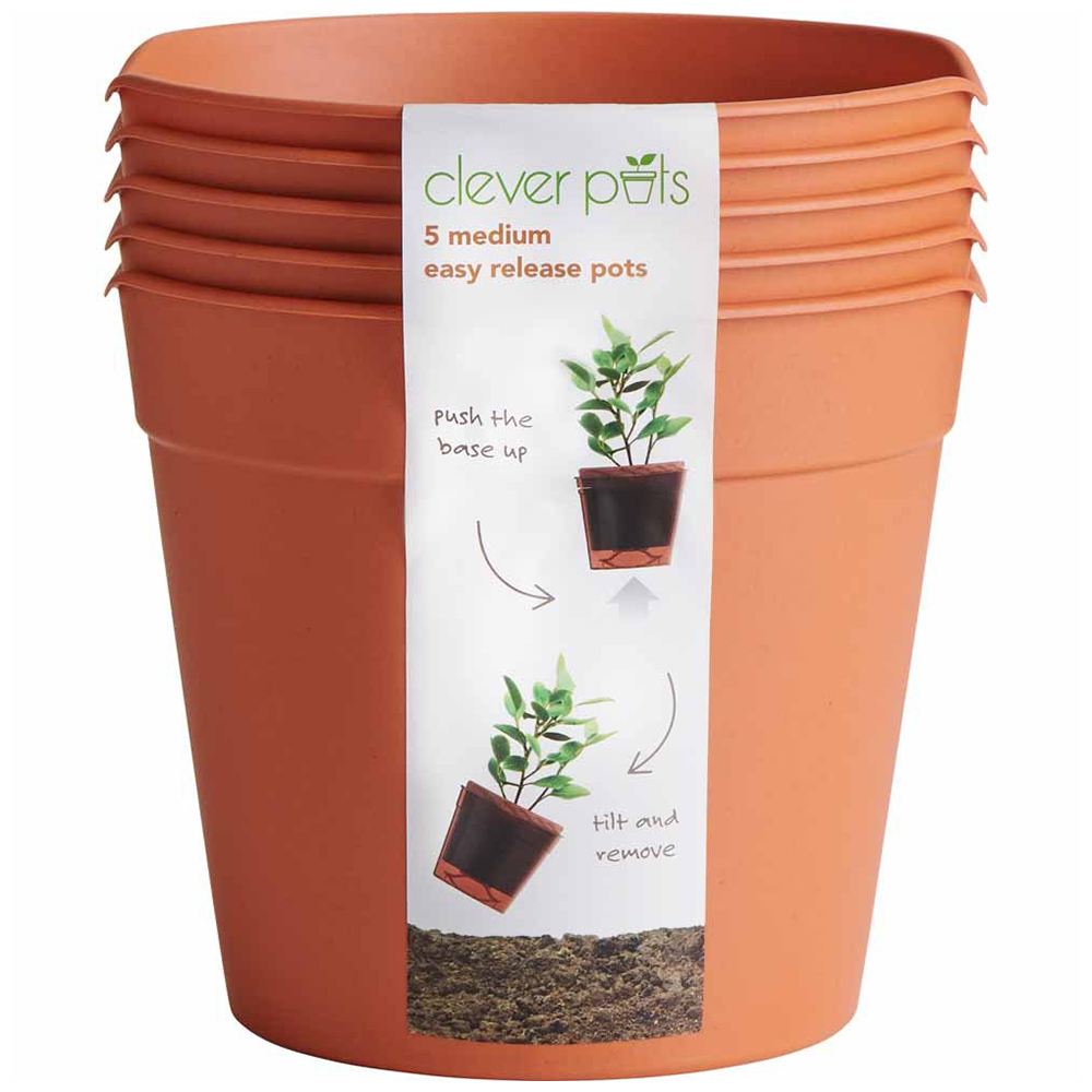 Clever Pots Medium Easy Release Propagation Pots 12 x 10.5cm 5 Pack Image 1