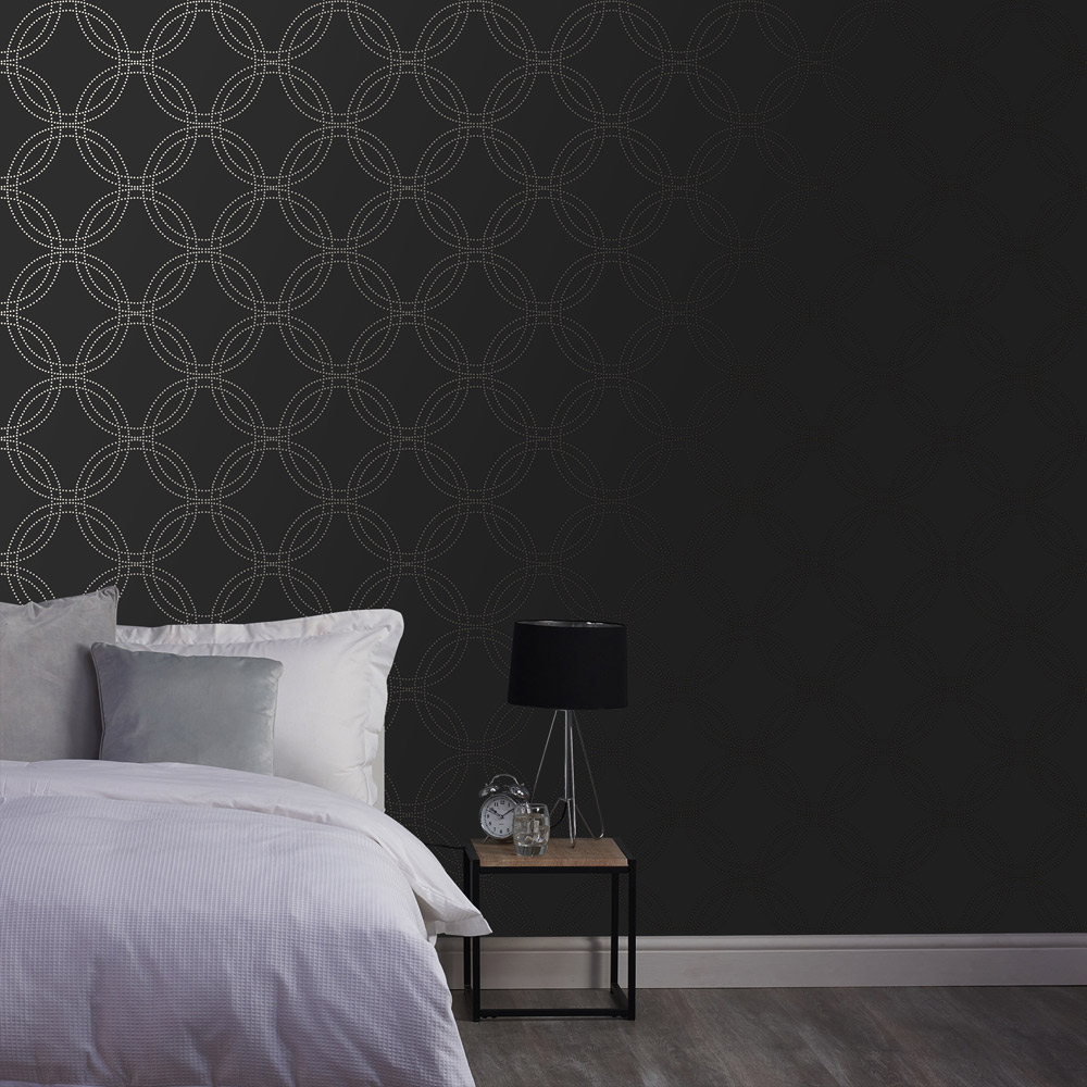 Superfresco Easy Serpentine Black and Rose Gold Wallpaper Image 4