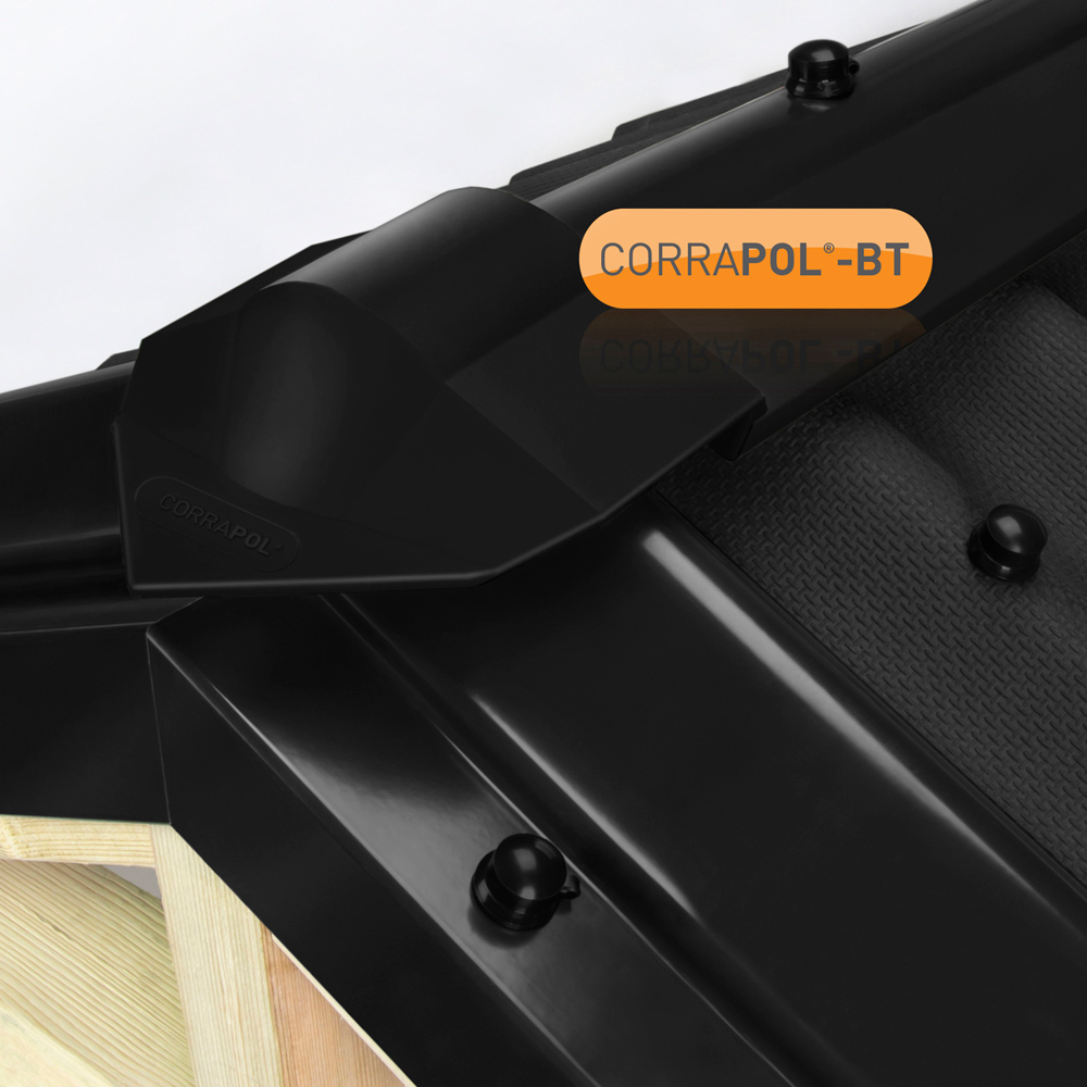 Corrapol-BT Black Aluminium Super Ridge Bar Set 6m Image 3