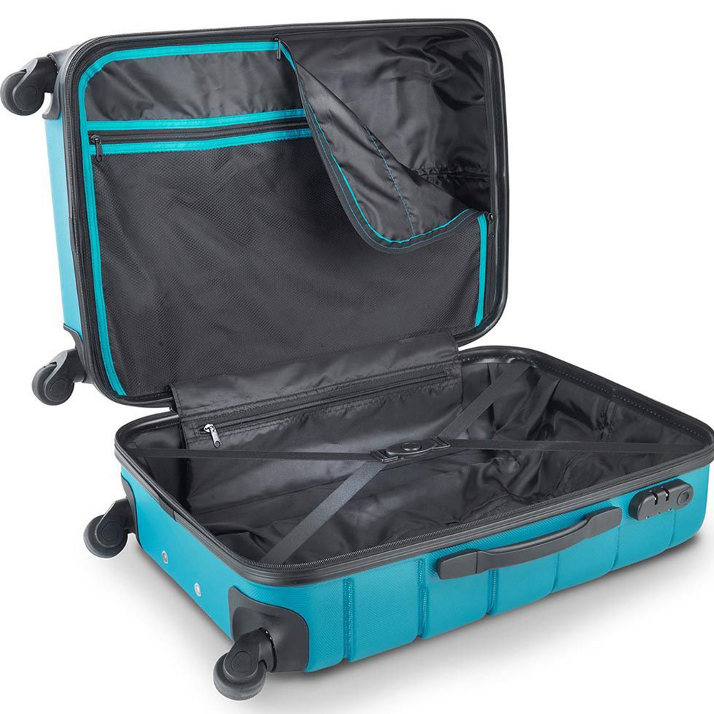 VonHaus Set of 3 Light Blue Hard Shell Luggage Image 5