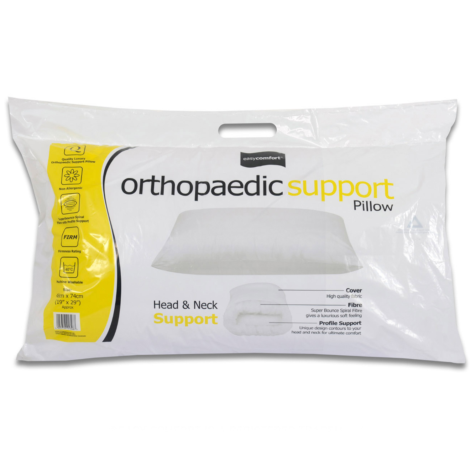 Easycomfort White Orthopaedic Support Pillow Image