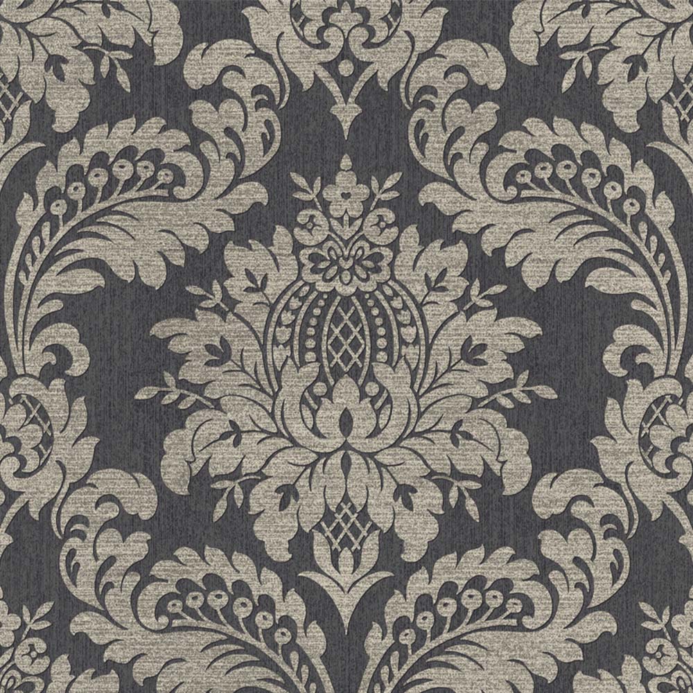Boutique Archive Damask Black and Gold Wallpaper Image 1