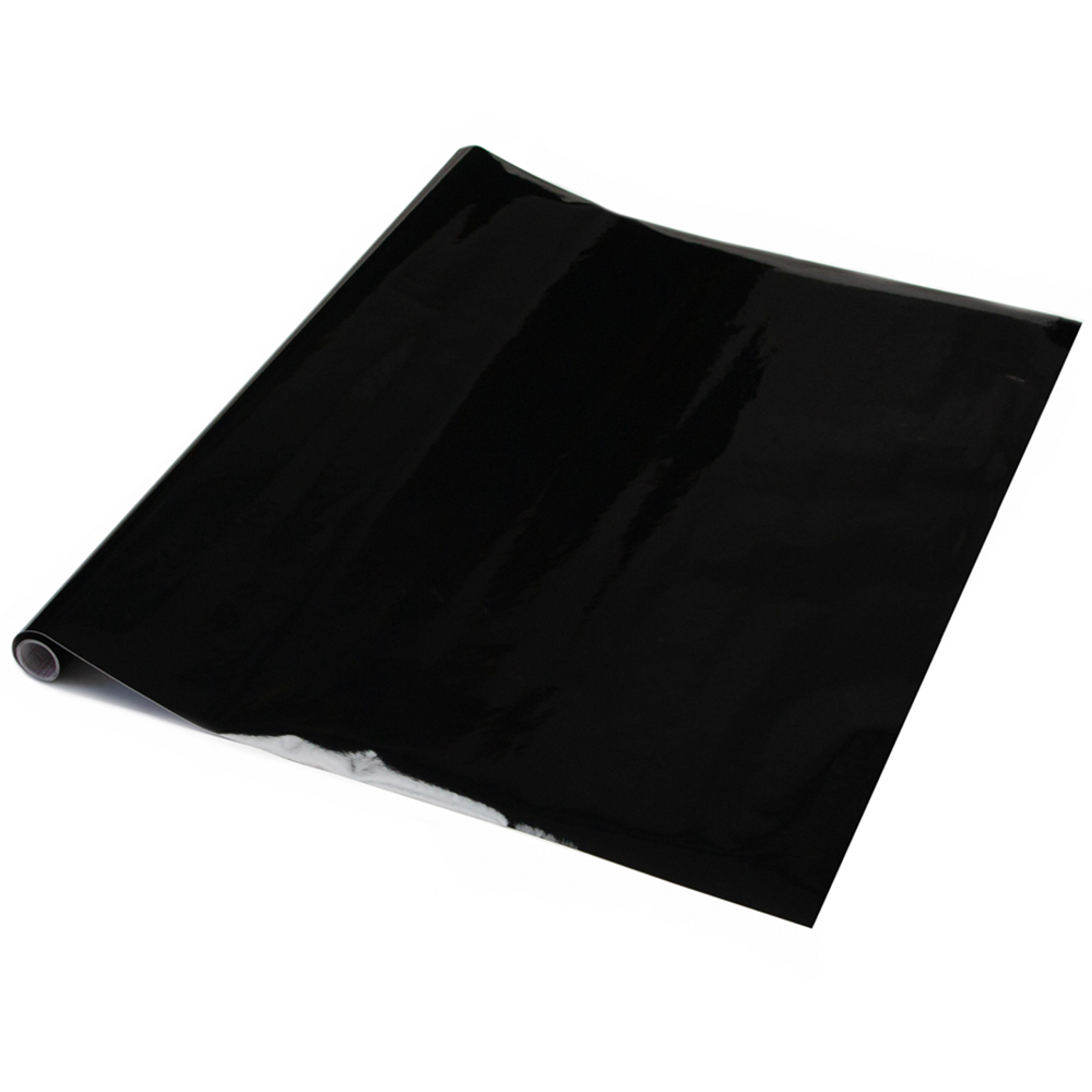 d-c-fix Glossy Black Sticky Back Plastic Vinyl Wrap Film 90cm x 10m Image 2