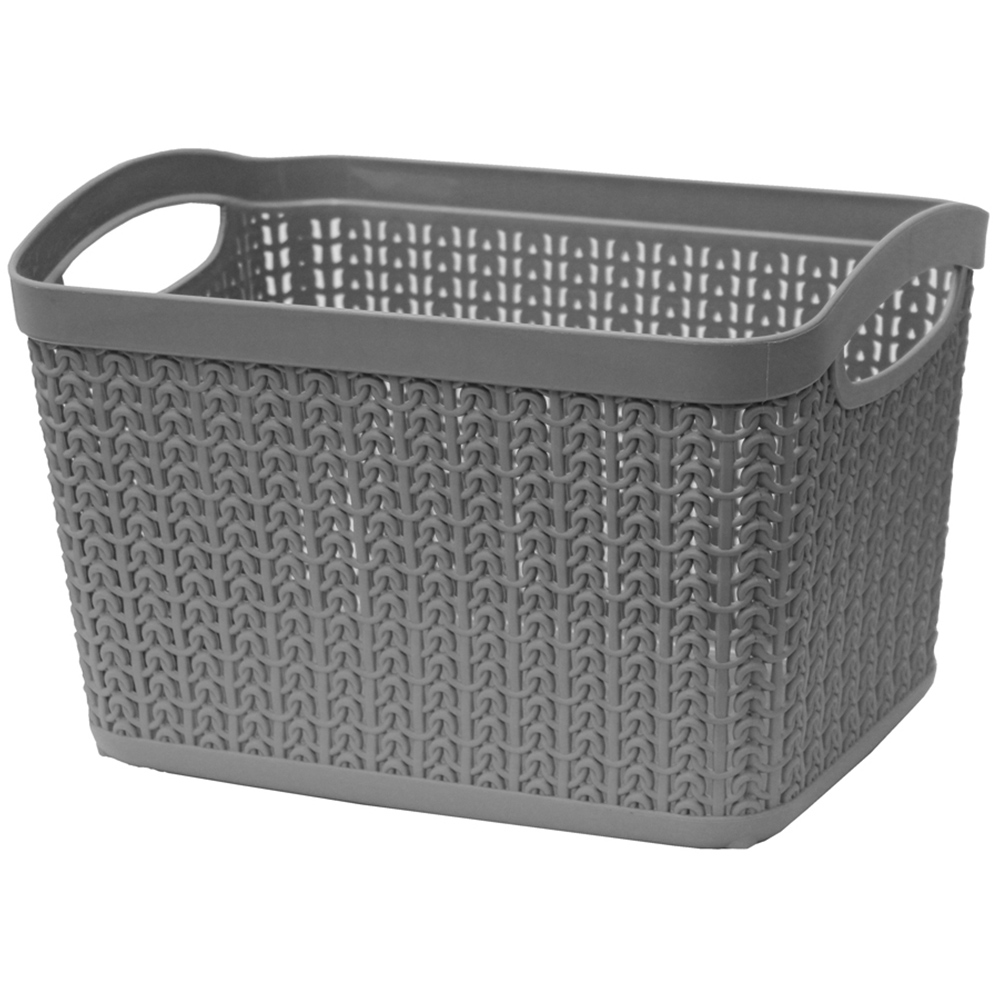 JVL Loop 6.6L Grey Storage Basket Image 1