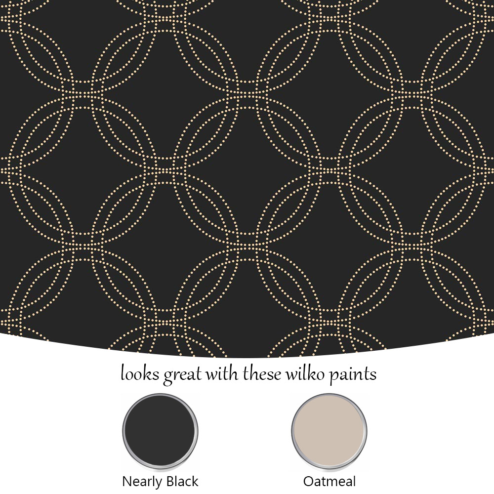 Superfresco Easy Serpentine Black and Rose Gold Wallpaper Image 5