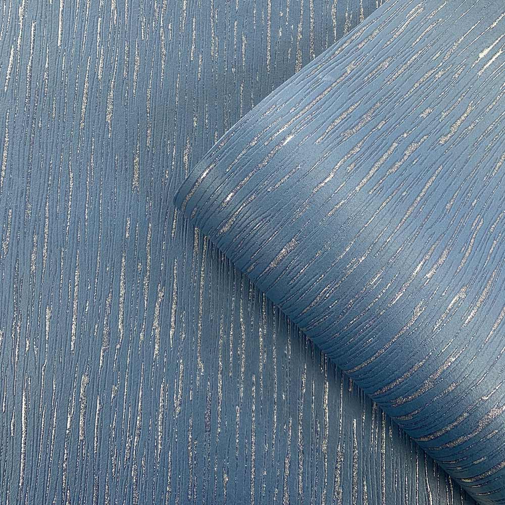 Muriva Rosalind Nala Blue Textured Wallpaper Image 2