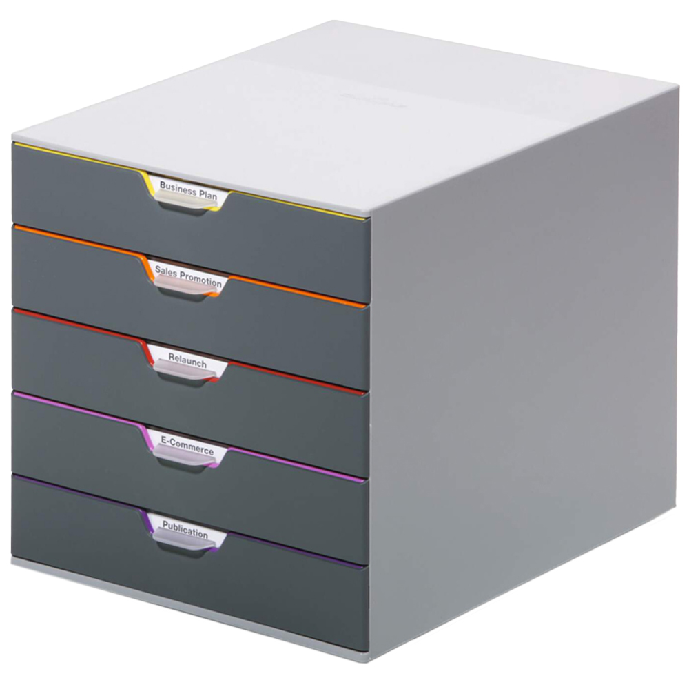 Durable VARICOLOR A4+ 5 Drawer Colour Coded Desk Organiser Image 1