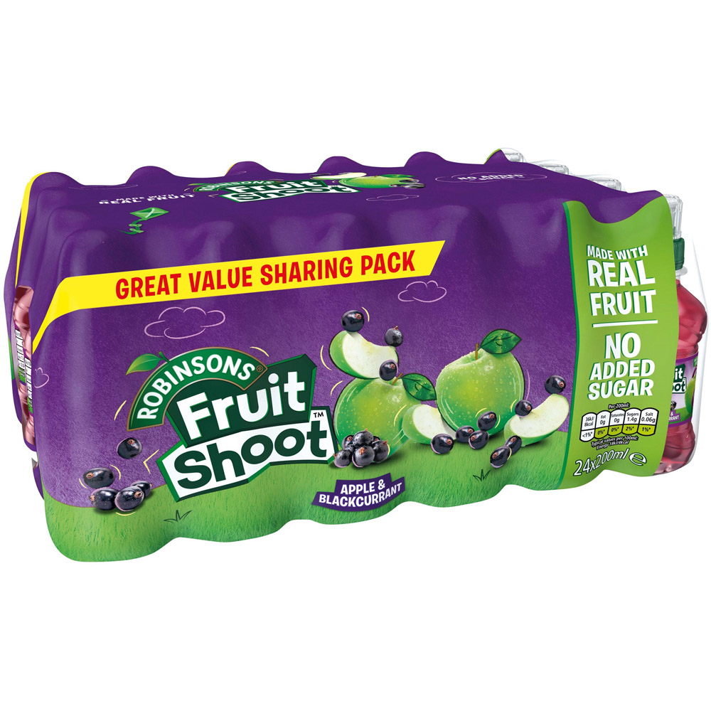 Fruit Shoot Apple and Blackcurrant No Added Sugar 24 x 200ml Image