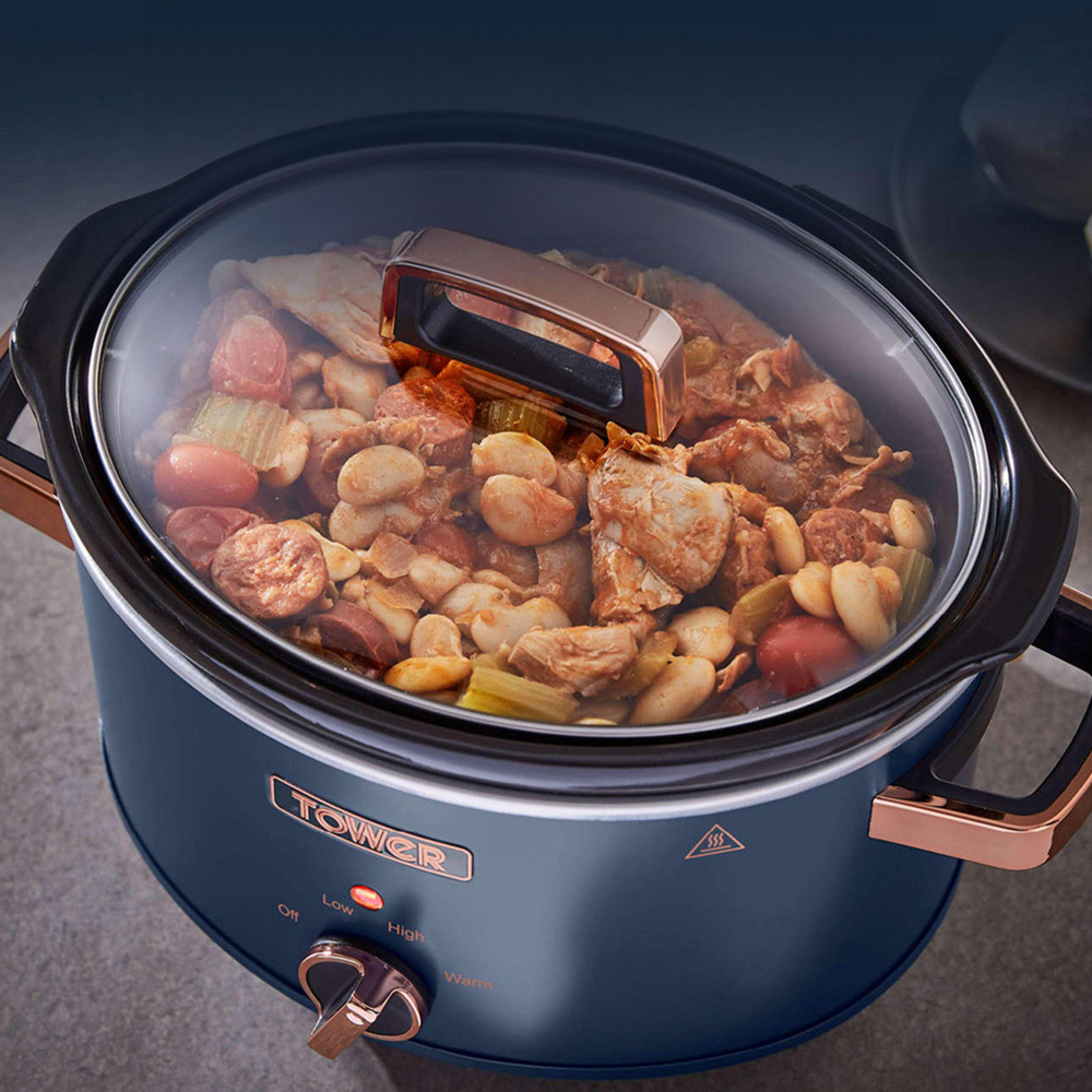 Tower T16042MNB Cavaletto Blue 3.5L Slow Cooker Image 7