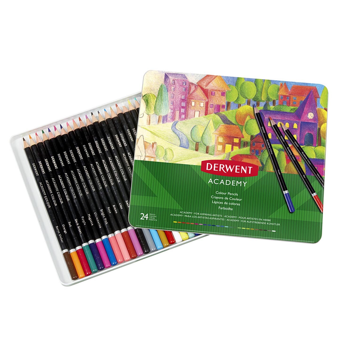 Derwent Academy Watercolour Pencils 24 Pack Image 5