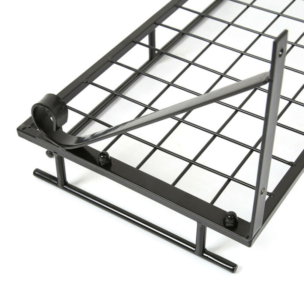 Living And Home WH0663 Black Metal Wall Hanging Kitchen Pot Rack Image 6
