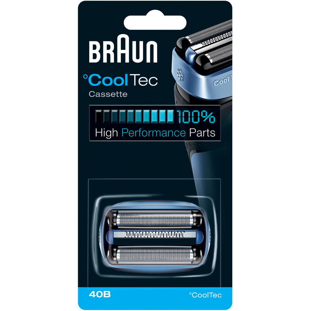 Braun 40B CoolTec Shaver Replacement Head Blue Image 1