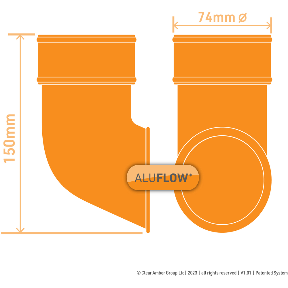 Aluflow Black Downpipe Shoe Image 4