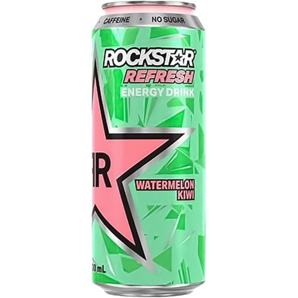 Rockstar Refresh Watermelon Kiwi Zero Sugar Energy Drink 500ml Image