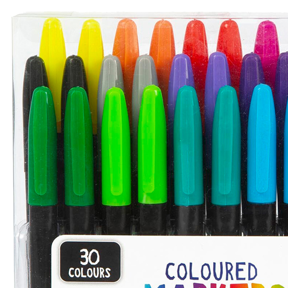 i-doodle Coloured Marker 30 Pack Image 2