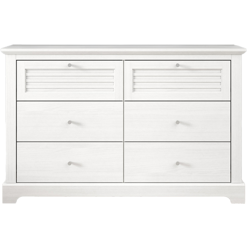 GFW Salcombe 6 Drawer White Chest of Drawers Image 2
