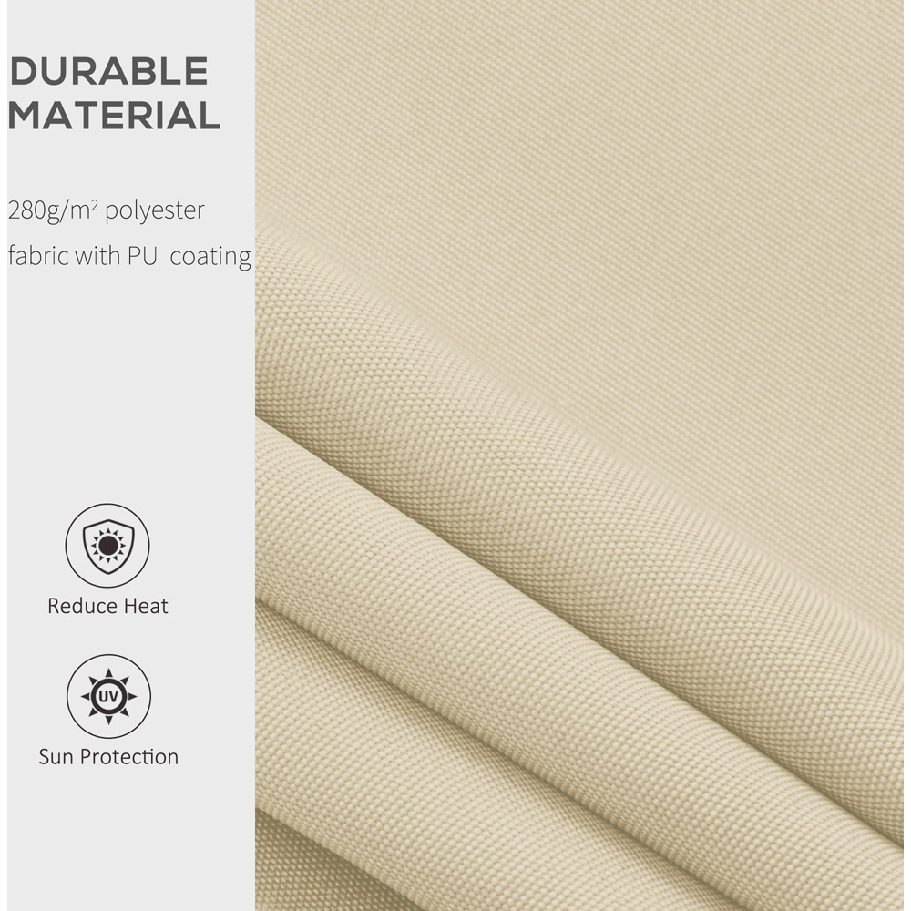 Outsunny Beige Manual Retractable Awning 3.5 x 2.5m Image 4