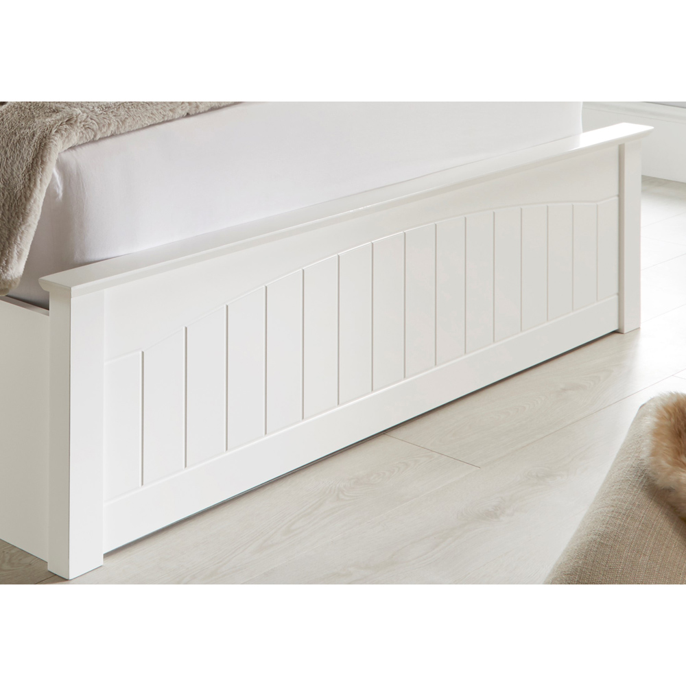 Grayson King Size White Wooden Ottoman Bed Frame Image 3