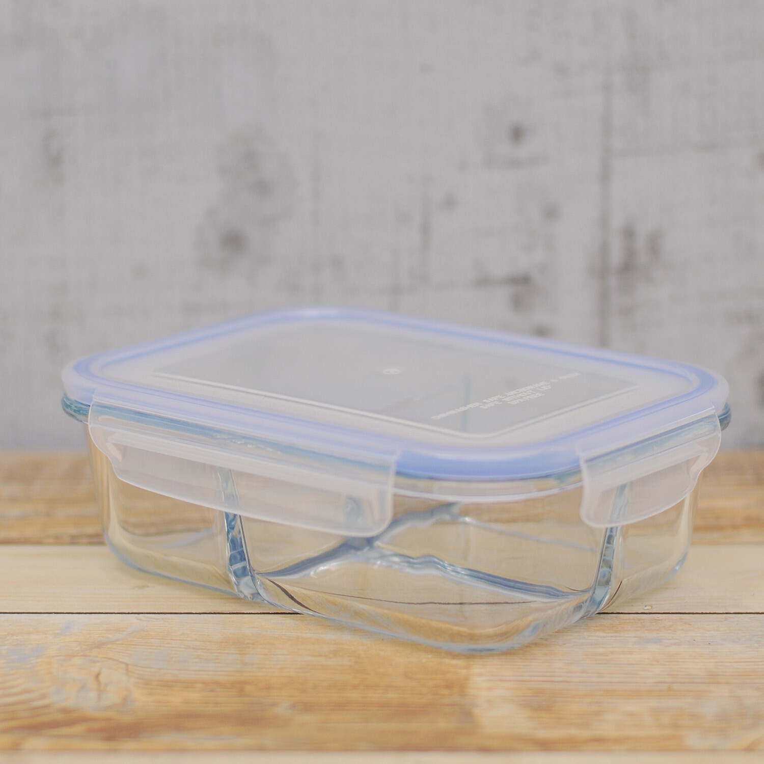 Rectangle Portioned Glass Container - Clear Image 5