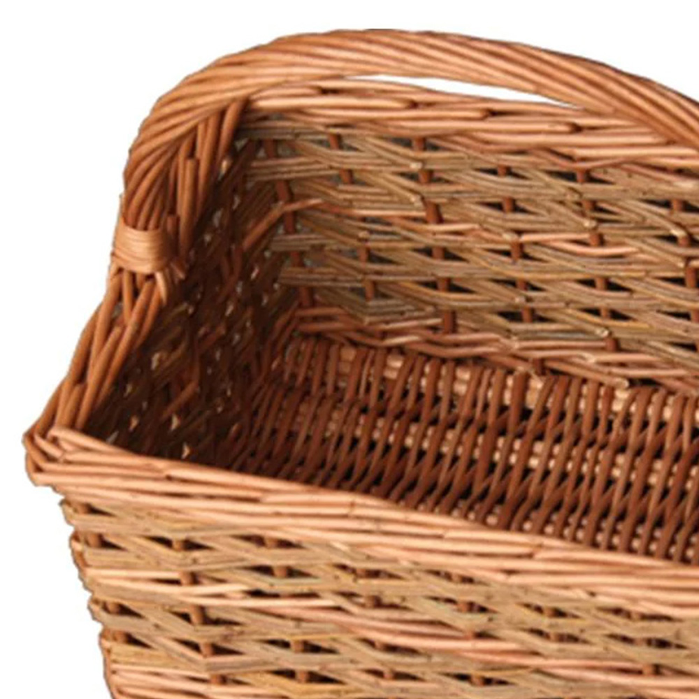 Red Hamper Small Rustic Rectangular Shopping Basket Image 3