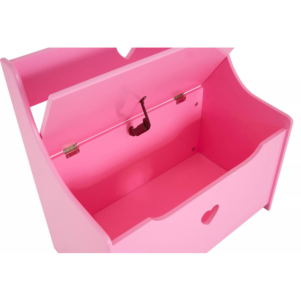 Premier Housewares Kids Pink Heart Storage Box and Seat Image 4