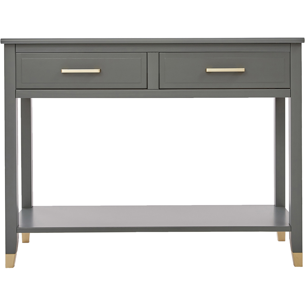 Palazzi 2 Drawers Grey Console Table Image 3