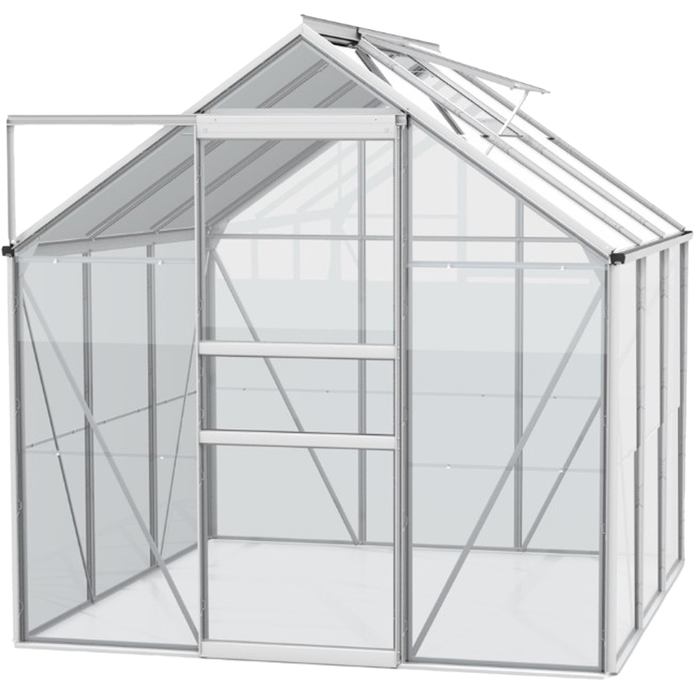 Vitavia Venus 3800 Silver Aluminium and Horticultural Glass 6 x 6ft Greenhouse  Image 1