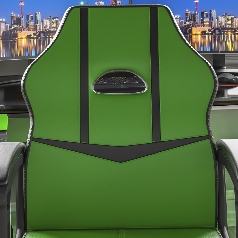 Vida Designs Comet Green and Black Swivel Office Chair Image 3