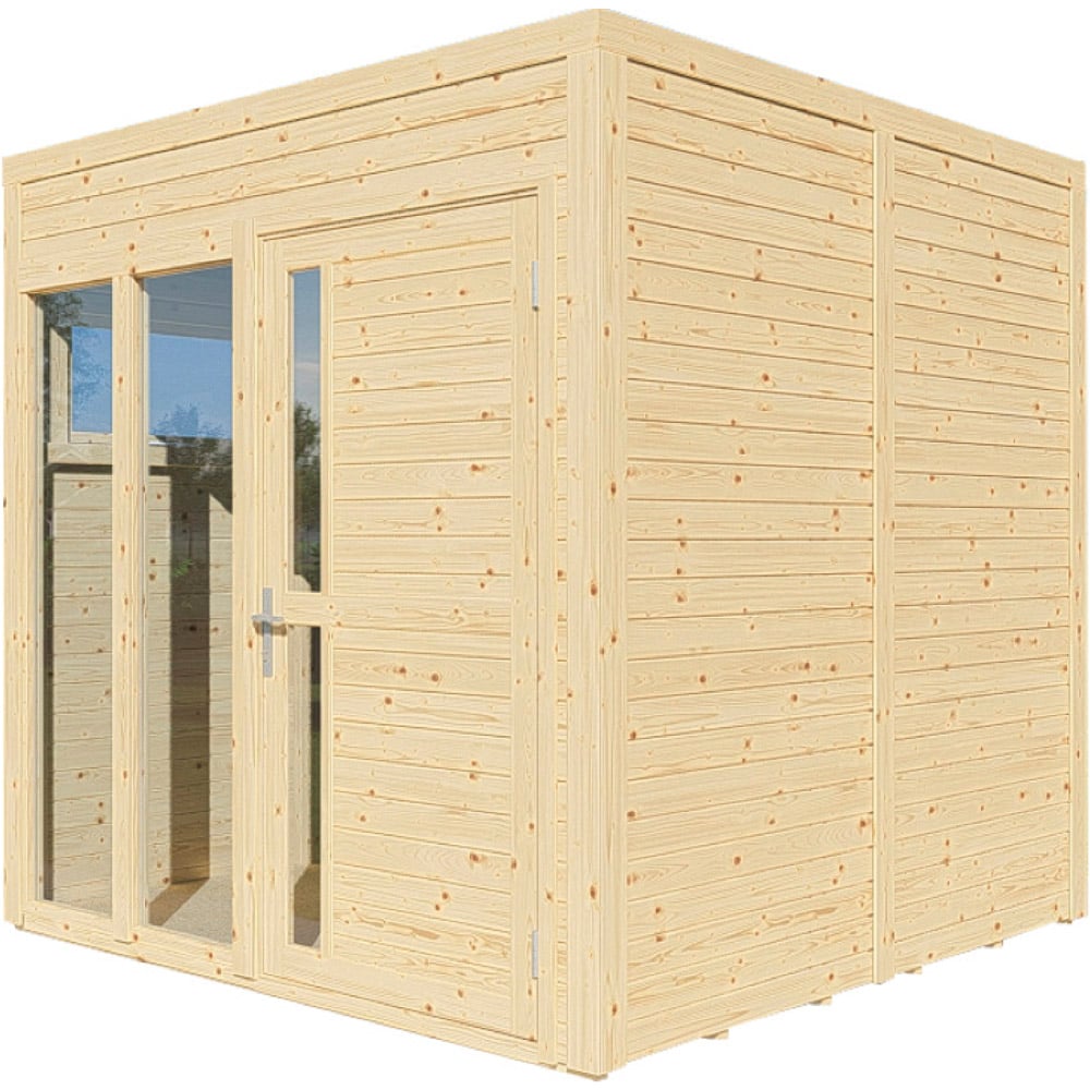 Rowlinson 8 x 8ft Natural Cubus 2 Garden Office Image 8