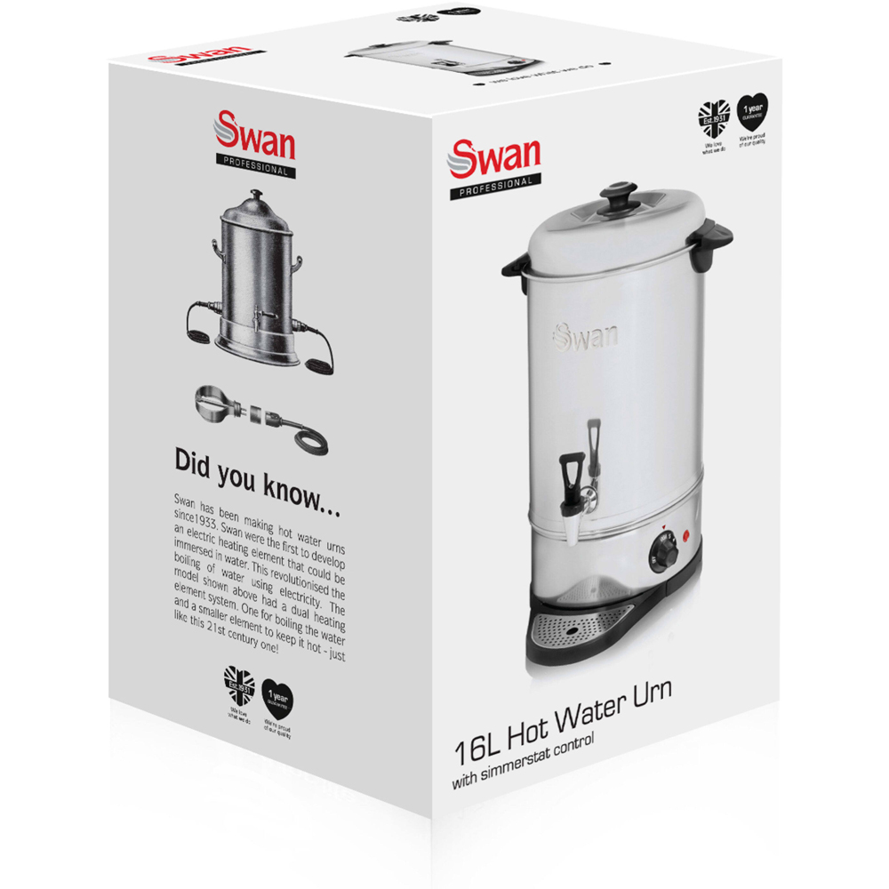 Swan SWU16L Stainless Steel 16L Tea Urn 2200W Image 4