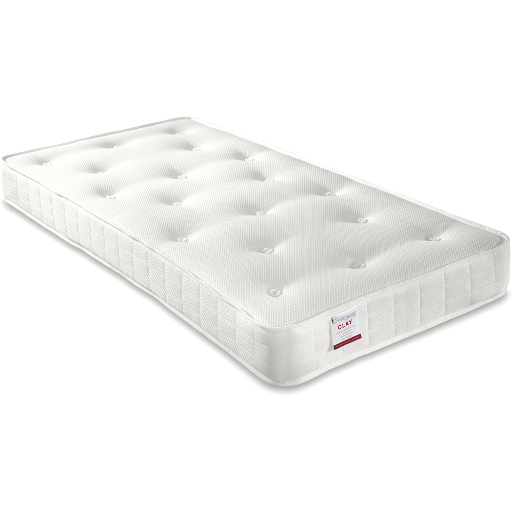 Tyler Single White Guest Bed with Orthopaedic Mattress Image 8