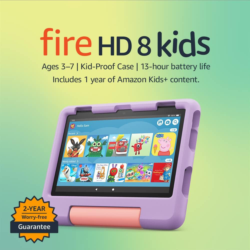 Amazon Fire HD 8 Kids Tablet 8 inch Display 32GB Purple Image 2