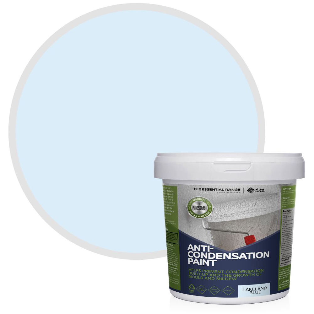 StoneCare4U Essential Walls & Ceilings Lakeland Blue Anti Condensation Paint 5L Image 1