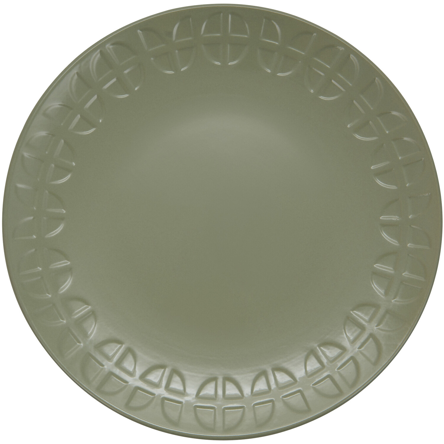 Geo Debossed Dinner Plate - Sage Image 3