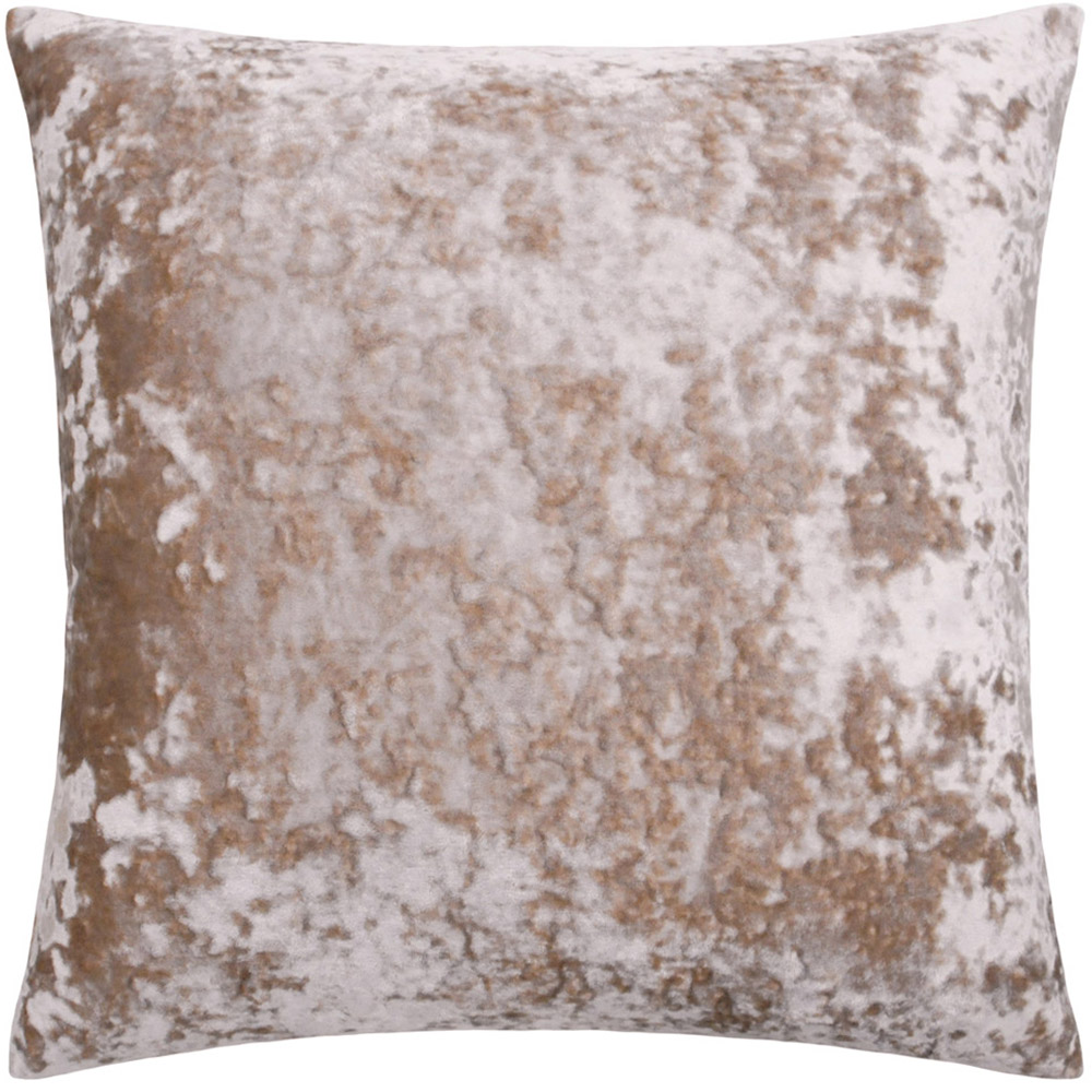 Paoletti Verona Oyster Square Crushed Velvet Cushion Image 1